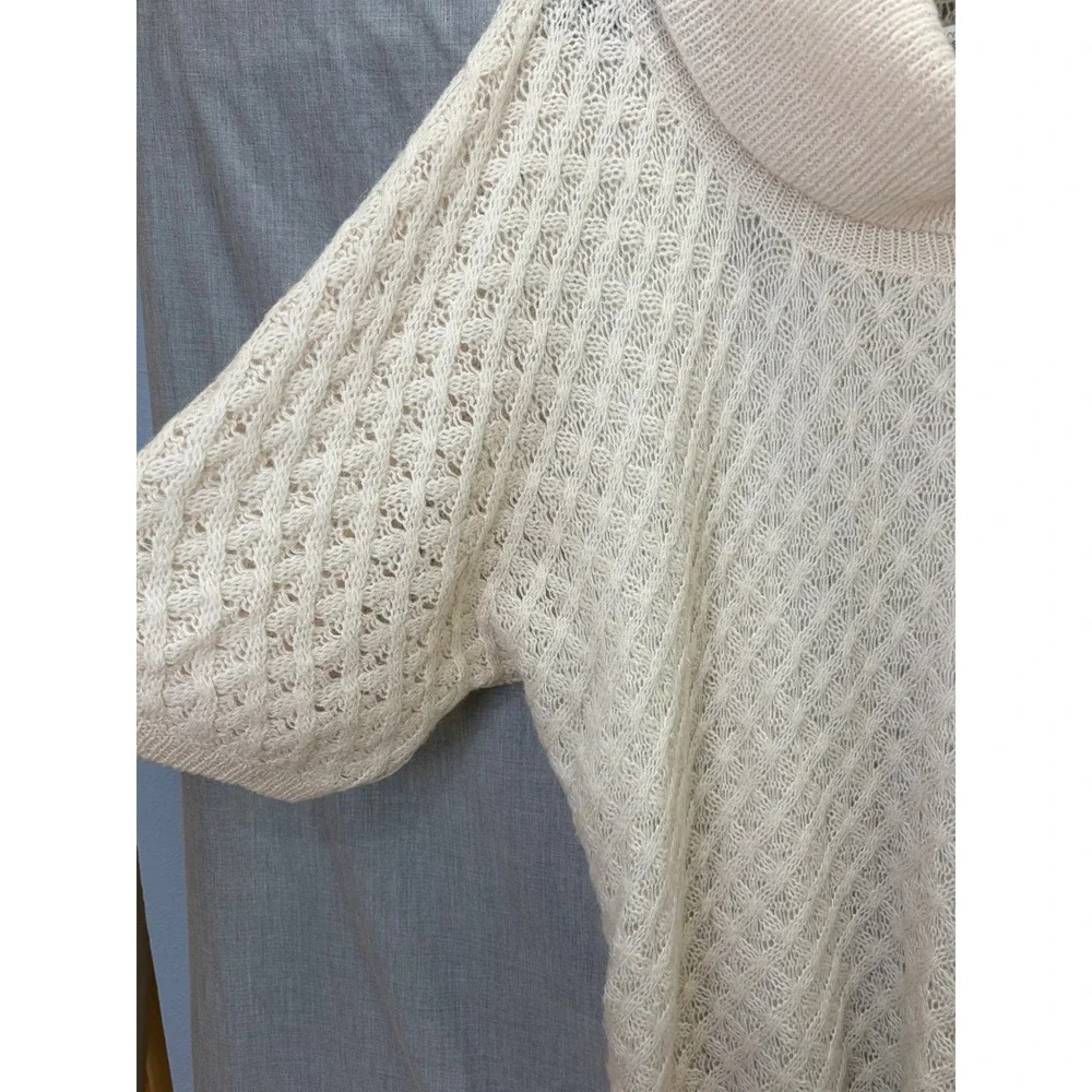 Old Navy Cream Cowl Neck Oversized Knit‎ Tunic Wool Mohair Blend Sweater XXL